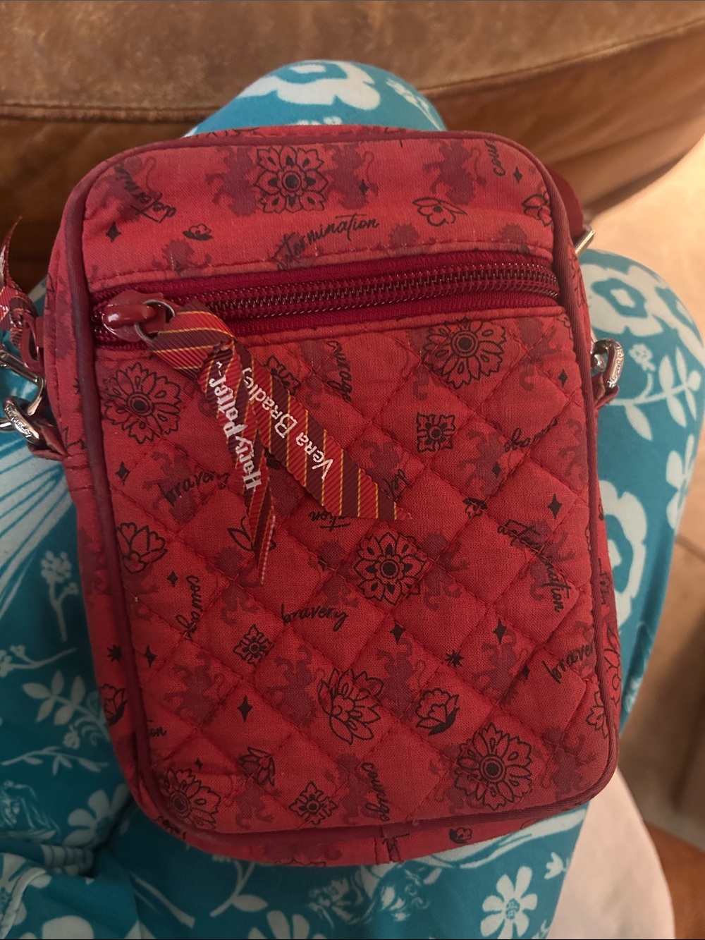 Vera Bradley Harry Potter Quilted Scarlet Floral Crossbody